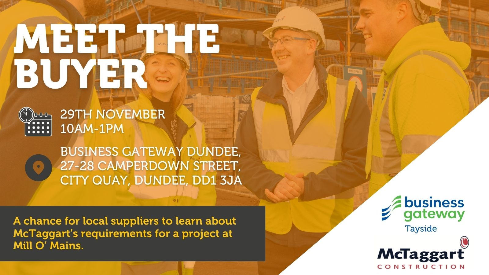 Mctaggart To Host ‘meet The Buyer Event In Dundee Scottish Construction Now